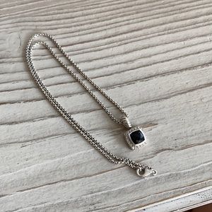 David Yurman Albion black onyx & diamond pendant